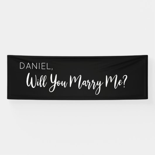 Lona Will you Marry Me Proposal Sign banner (Horizontal)