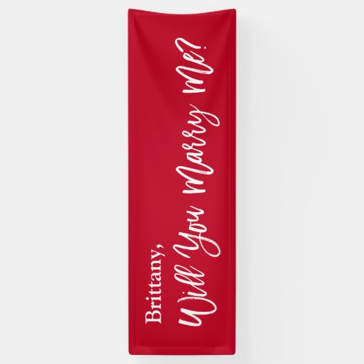 Lona Will you Marry Me Proposal Sign banner (Vertikal)