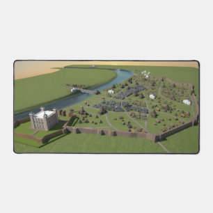 London 1300 Aerial View Desktop Schreibtischunterlage