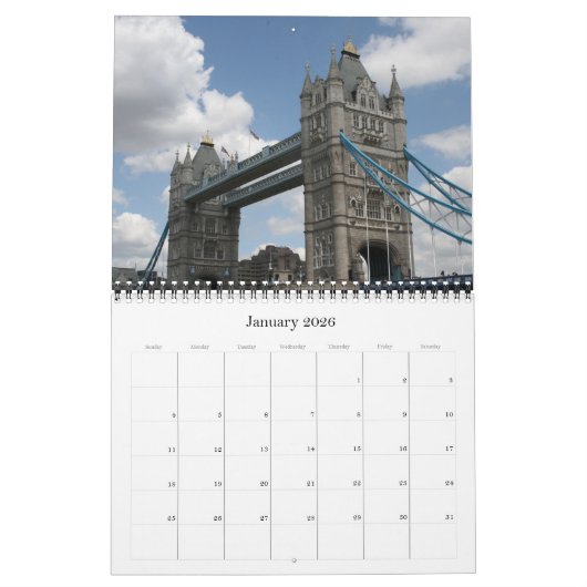 London 2026 kalender (Jan 2026)