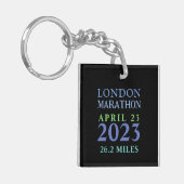 London 23. April Marathon Custom Text Schlüsselanh Schlüsselanhänger (Vorderseite links)