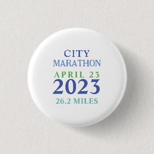 London 23. April Marathon Custom Text Tote Bag Button