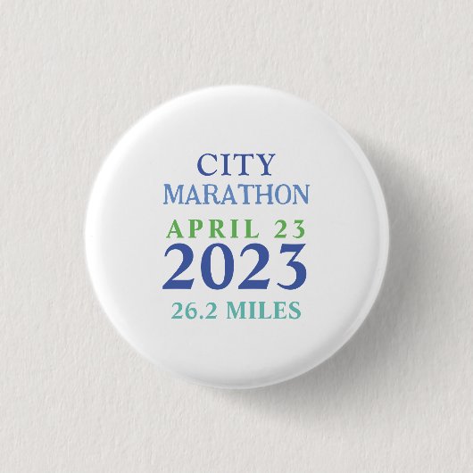 London 23. April Marathon Custom Text Tote Bag Button (Vorderseite)