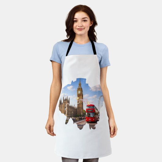 London 26.2 Marathoner Course Map Apron Schürze (Getragen)