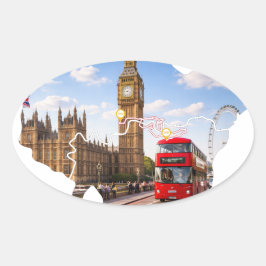 London 26.2 Marathoner Course Map Sticker