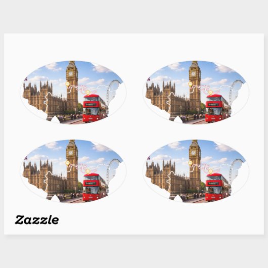 London 26.2 Marathoner Course Map Sticker (Blatt)