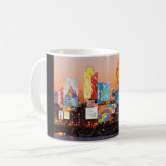 London 2 Skyline Collage Kaffeetasse (Vorderseite Links)
