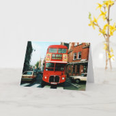 London # 73 Doppeldecker-Bus Karte (Gelbe Blume)