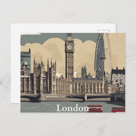 London (7) postkarte (Vorne/Hinten)