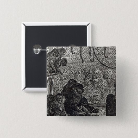 London Affen Button (Vorne & Hinten)