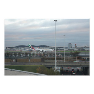 London Airport Abendlandung Fotodruck