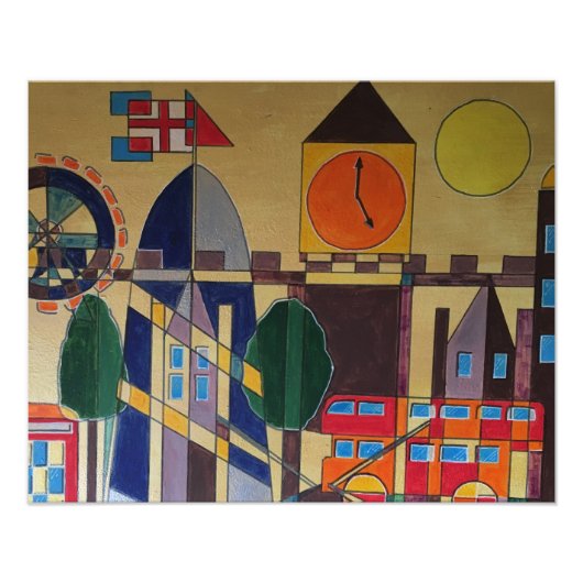 London Akrylus Cubism Fotodruck (Vorne)