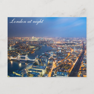London am Abend - Ansichtskarte für die Luftfahrt Postkarte
