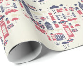 London am Herzen Geschenkpapier (Rolleneckpunkt)