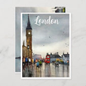 London Aquarellkarte Postkarte (Vorne/Hinten)