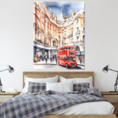 London Aqucolor Art Leinwanddruck (Insitu (Schlafzimmer))