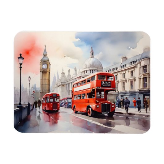 London Aqucolor Art Magnet (Horizontal)