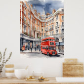 London Aqucolor Art Poster (Küche)
