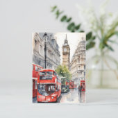 London Aqucolor Art Postkarte (Stehend Vorderseite)