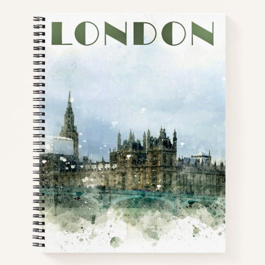 London Aqucolor Illustration Notizblock (Vorderseite)