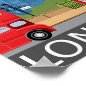 London Art Print Retro Reisebahnposter Poster (Ecke)