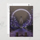 London Auge nach Nacht Postkarte (Vorne/Hinten)