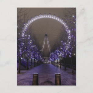 London Auge nach Nacht Postkarte
