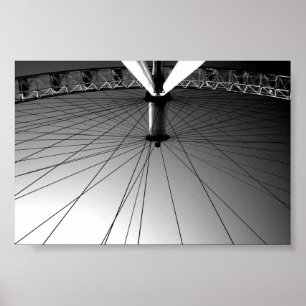 London-Auge Schwarzweiss Poster