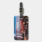 London-Augen-Nacht Gepäckanhänger (Vorderseite vertikal)