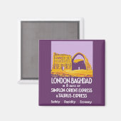 London - Bagdad Orient-Express Magnet (Vorderseite/Rückseite)