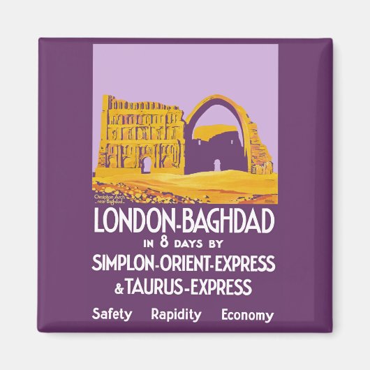 London - Bagdad Orient-Express Magnet (Vorne)