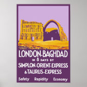 London - Baghdad Orient Express Poster (Vorne)