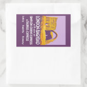 London - Baghdad Orient Express Rechteckiger Aufkleber (Tasche)