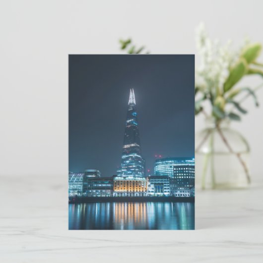 London bei Night Card Save The Date (Stehend Vorderseite)