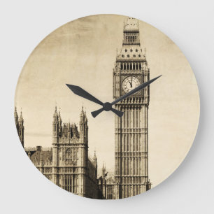 London Big Ben: Antike Ansicht Große Wanduhr