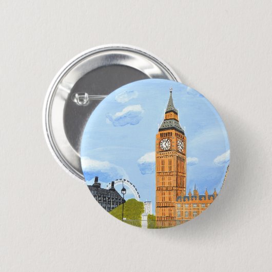 London Big Ben Button (Vorne & Hinten)