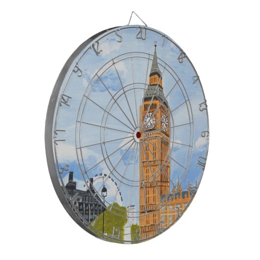 London Big Ben Dartscheibe (Vorderseite Links)