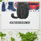 London Big Ben Double Deck Bus Westminster Tourist Geschirrtuch (Gefaltet)