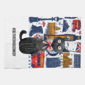 London Big Ben Double Deck Bus Westminster Tourist Geschirrtuch (Horizontal)