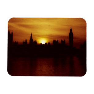 London-Big Ben-Elizabeth Tower-Sunset-Magnet Magnet