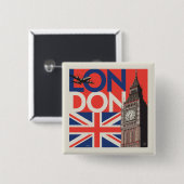 London Big Ben | England Button (Vorne & Hinten)