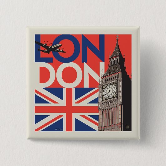 London Big Ben | England Button (Vorderseite)