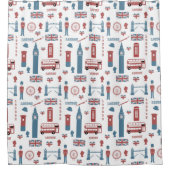 London Big Ben England Flag Duschvorhang (Vorderseite)