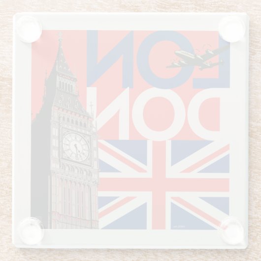 London Big Ben | England Glasuntersetzer (Rückseite)