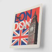 London Big Ben | England Quadratische Wanduhr (Winkel)