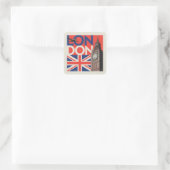 London Big Ben | England Quadratischer Aufkleber (Tasche)