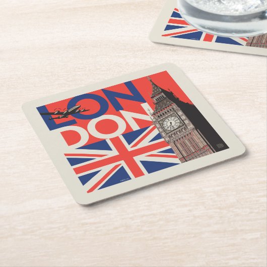 London Big Ben | England Rechteckiger Pappuntersetzer (angewinkelt)