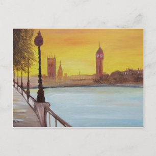 London Big Ben England United Watercolor Postkarte