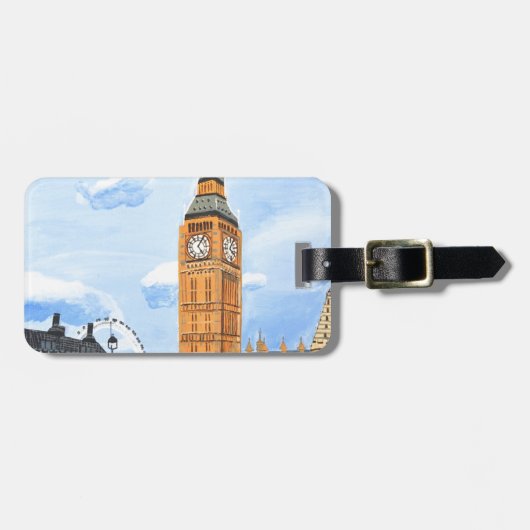 London Big Ben Gepäckanhänger (Vorderseite horizontal)