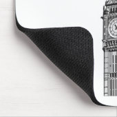 London Big Ben Illustration Mousepad (Ecke)
